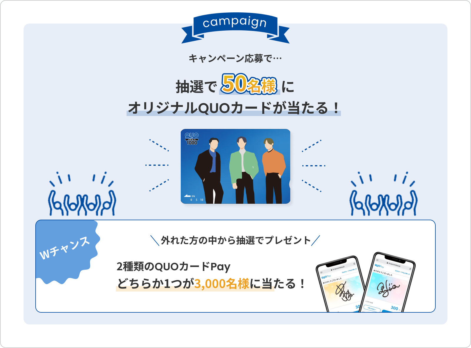 2つのオリジナルQUOでこんなことができる