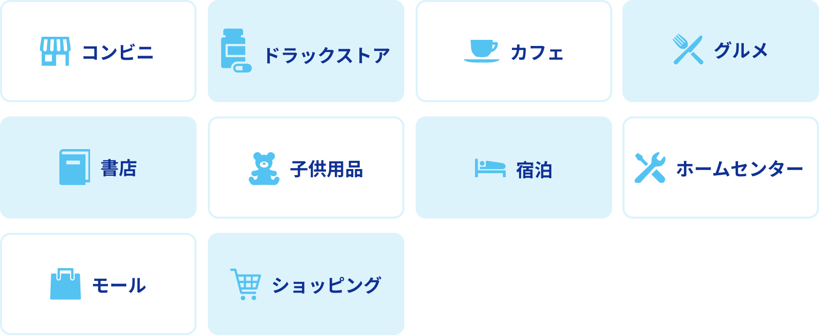 全国の身近なお店で使える